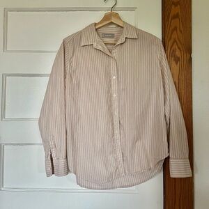 Everlane Boxy Striped button up shirt